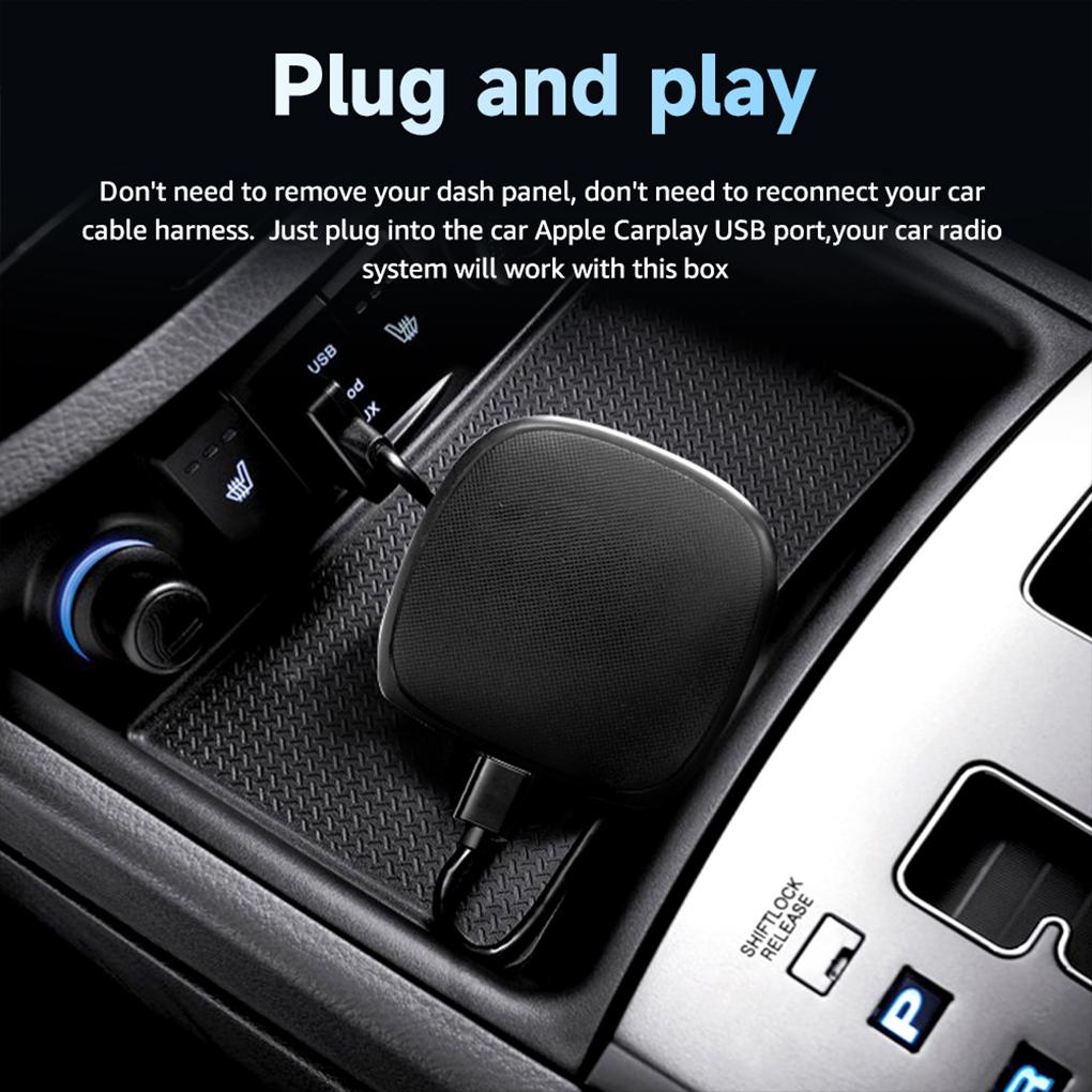 Android 11 Wireless CarPlay & Android Auto Adapter AI Box Support APP Download Built-In GPS Support 4G SIM Card 4G+64G