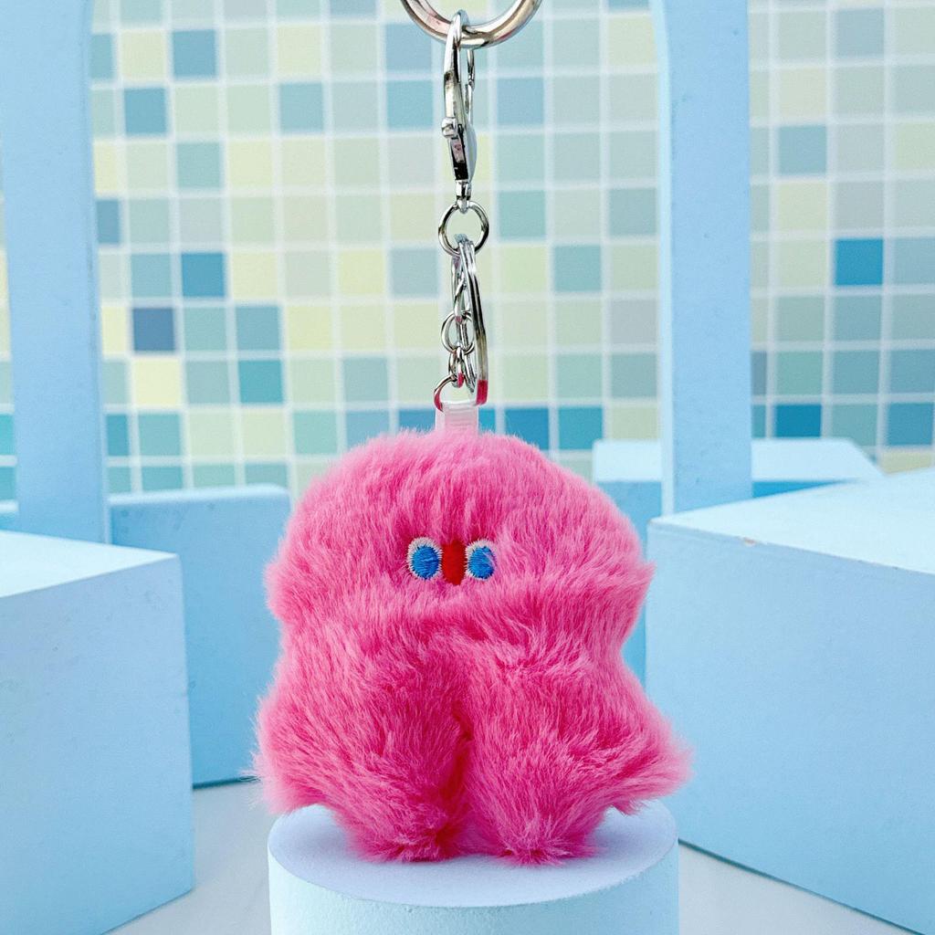 Cute Plush Doll Keychain Pendant - Pink, Clumsy Style