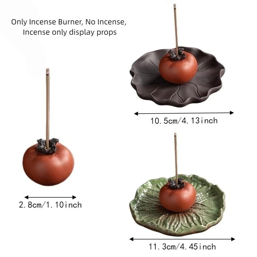 Ceramics Lotus Tabletop Incense Base Zen Chinese Style Lotus Censer Holder Yoga Meditation