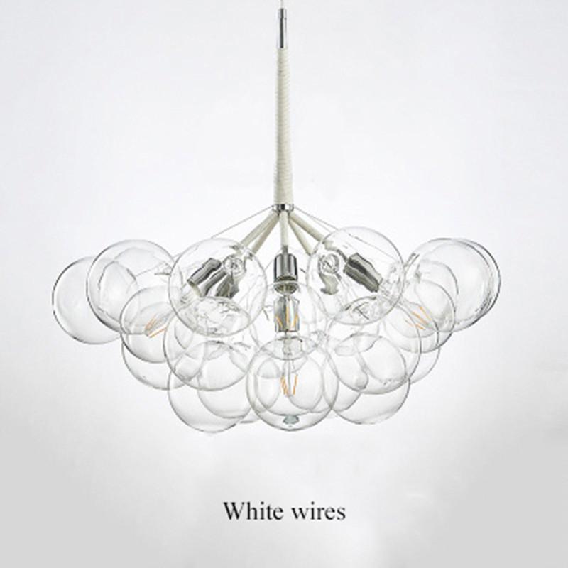Modern Art Molecular Led Chandelier 9 12 20 Glass Bubbles Fashion Lamp Designer Dinner Bedroom Kitchen Hanging Light Fixtures