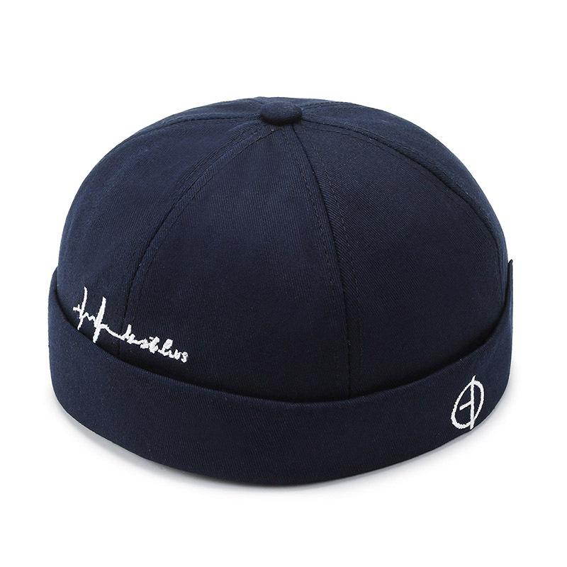 Winter Autumn Corduroy Beanie Hats Solid Color Landlord Hat Streetwear Hip Hop Brimless Hat Adjustable Docker Cap Wholesale