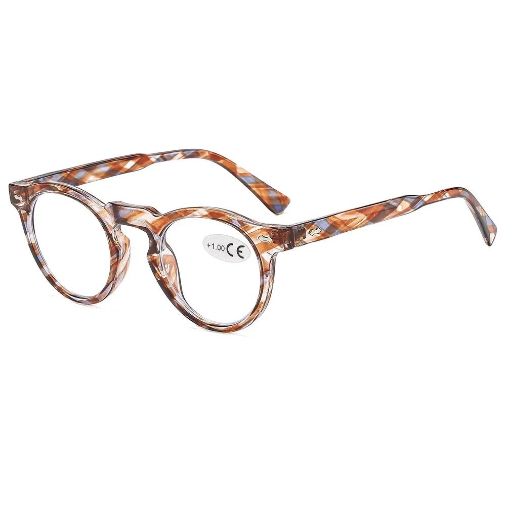 New Fashion Hd Round Frame Women'S Reading Glasses Retro Neutral High Quality Simple Versatile Anti Blue Light Glasses