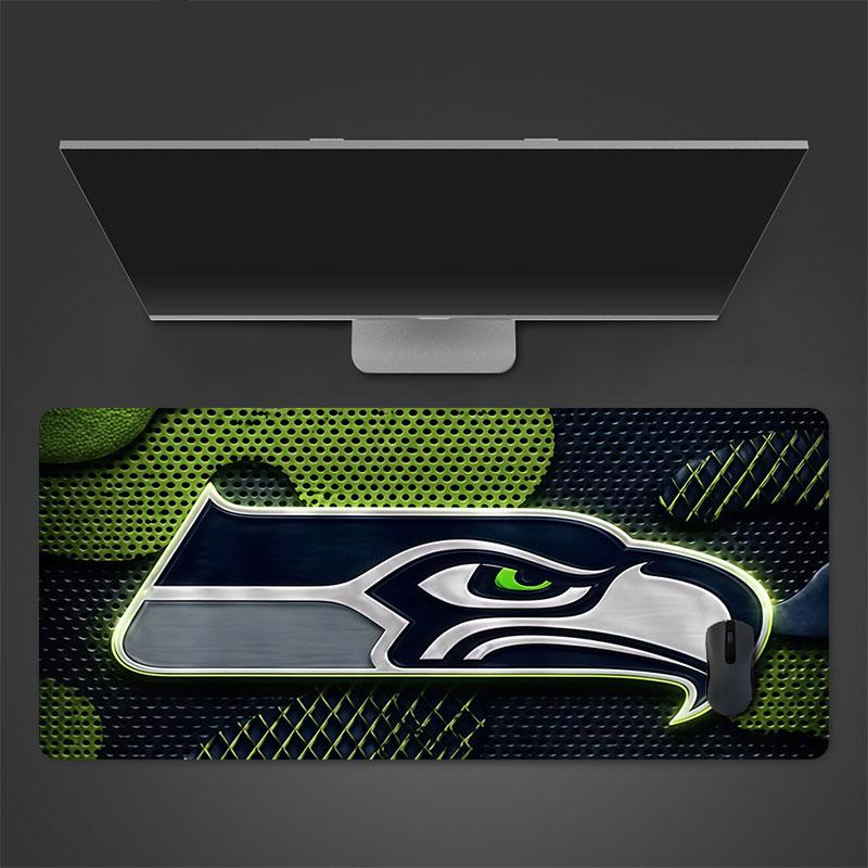 Seahawks Mouse Pad, Large Gaming Desk Mat, Non-slip XXL Mousepad for Laptop & Tablet, Mini PC Playmat with Stitched Edges