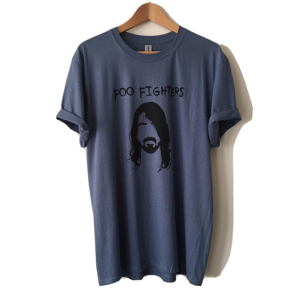 Foo Fighters T-Shirt 100% Lightweight Cotton NEW Blue Mens Unisex Fit Size S-XL