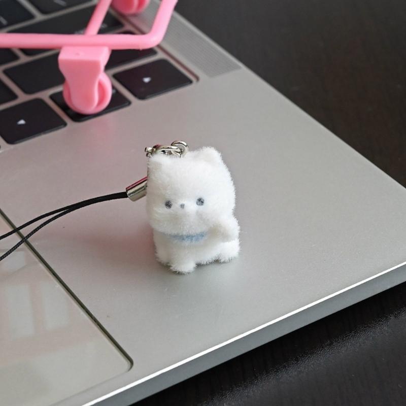 Resin 3D Dog Design Phone Charm Keychain Decoration Accessory With Realistic Texture For Pets Lovers