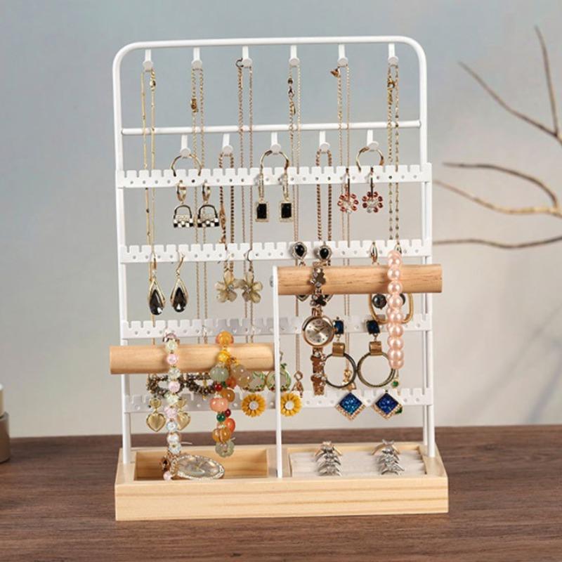 Earrings Jewelry Display Rack Large Capacity Eardrop Showcase Stand Bracelet Storage Shelf Necklace Jewellery Organizer Holder