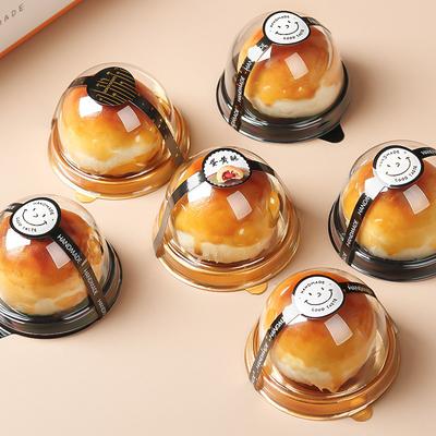 50 Stück quadratische, runde Backboxen aus Kunststoff für Mitte Herbst Mondkuchen, Innenschale für Eigelb, Gebäck, gebackenes Dessert, Verpackungsboxen