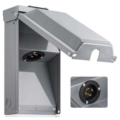 Generator Power Outlet Box Rain Proof Stainless Steel 30 Amp 4 Cores Electric Generator Power Outlet Box