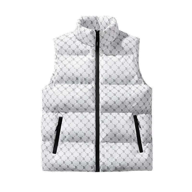 Autumn and winter new velvet warm vest versatile loose casual jacket men's fashion trend zipper vest