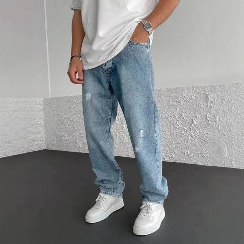 Men's Solid Color Casual Jeans