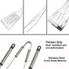 BBQ Tool Set Stainless Steel 3PC Premium Barbecue Utensils Food Turner Tong Fork