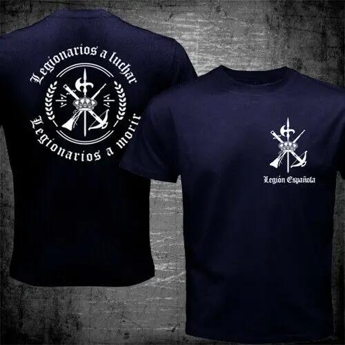

Летняя хлопковая футболка с коротким рукавом и круглым вырезом для мужчин N5ew S-5XL Испанский легион Испанская армия Военная футболка. 4XL