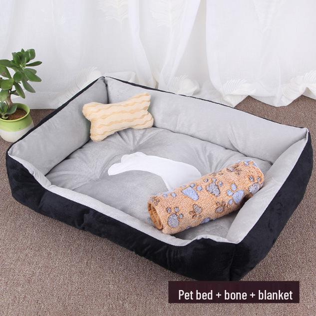 Warm Dog Bed for Small, Medium, and Large Dogs - Pet Nest & Mat for Dogs and Cats