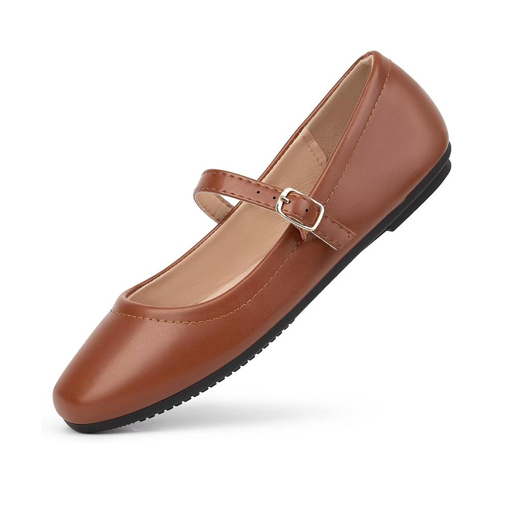 Fashion Loafers Square Toe Buckle Shoes Women  Spring Soft Sole Single Shoes Ladies Casual Comfort Mary Jane Flats Shoes