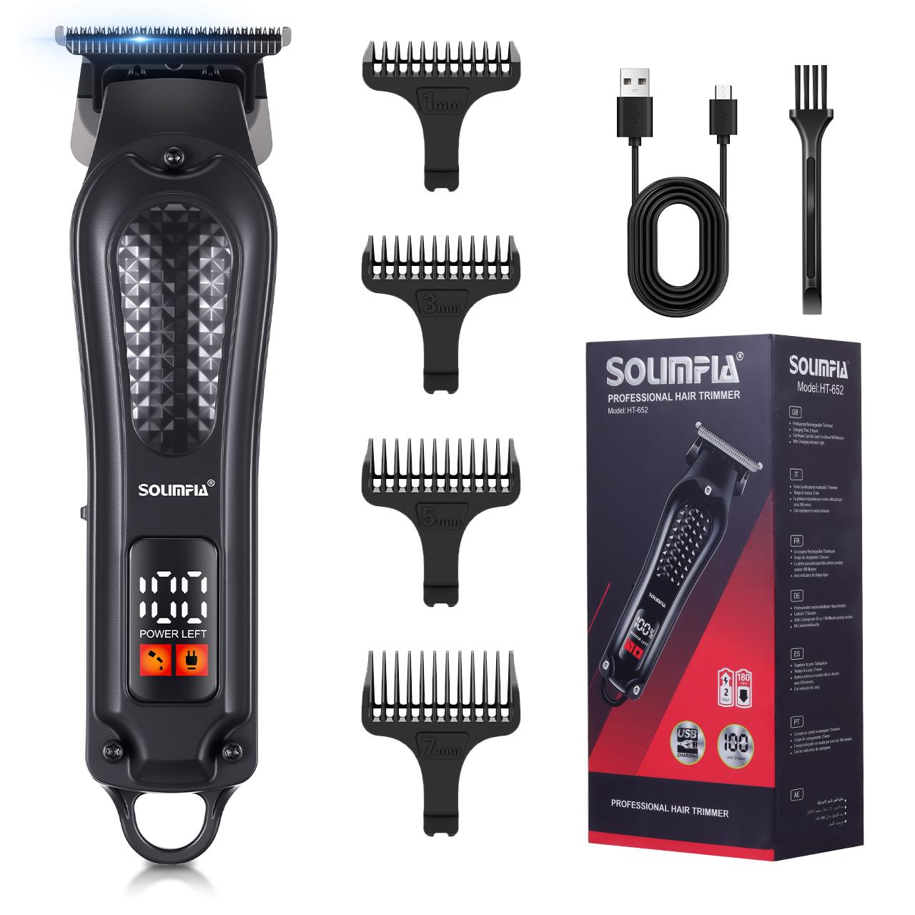 

Solimpia Электрическая машинка для стрижки волос Беспроводной парикмахерский триммер для мужской профессиональной стрижки Триммер для бороды