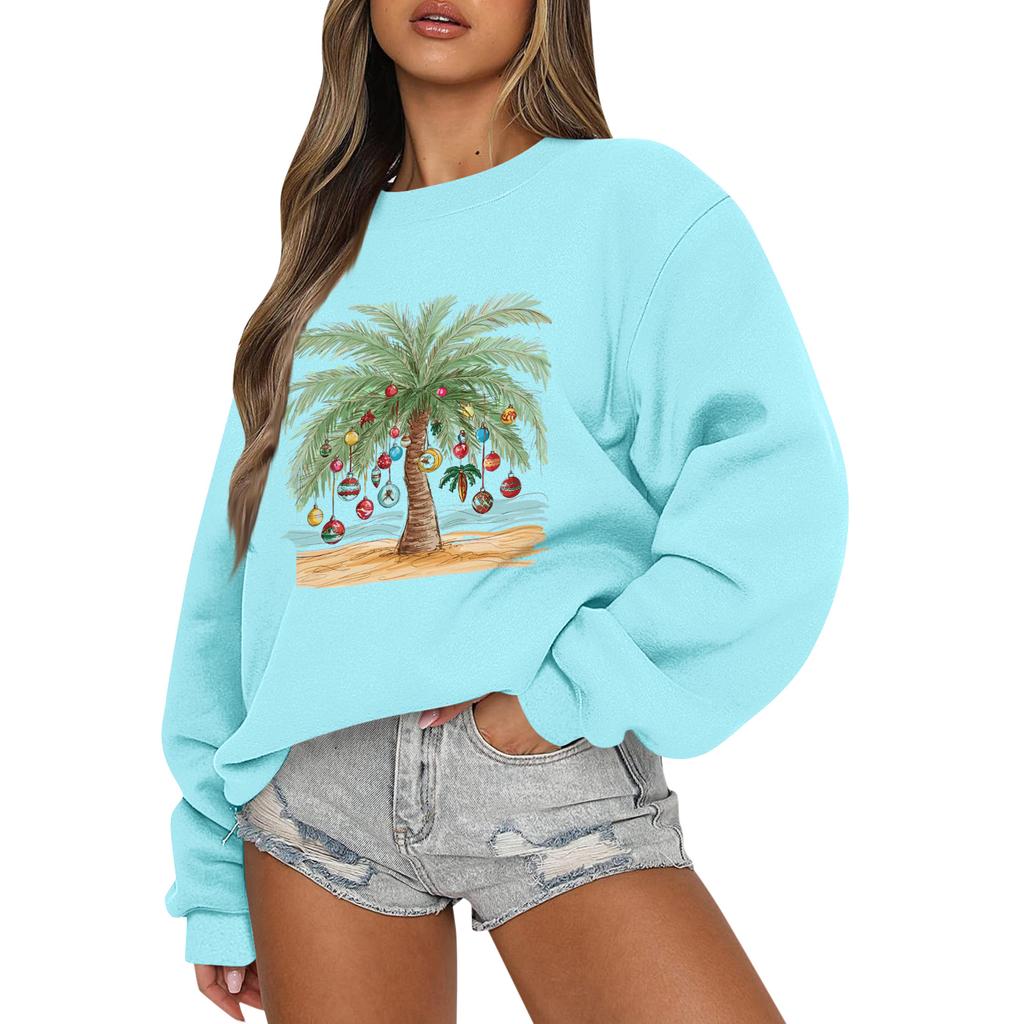 Women  Tops Women's Long Sleeve Sweatshirt Casual Crewneck Loose Fit Pollover Fleece Tops