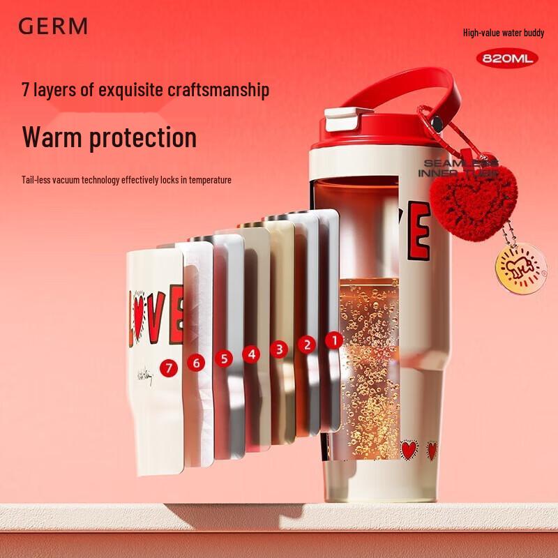 Germ Keith Haring Large Insulated Straw Mug