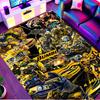 Bumblebee Print Rug, Washable Floor Carpet, For Entryway Dorm Laundry Room Office Study, Home Decor Birthday Christmas Gift