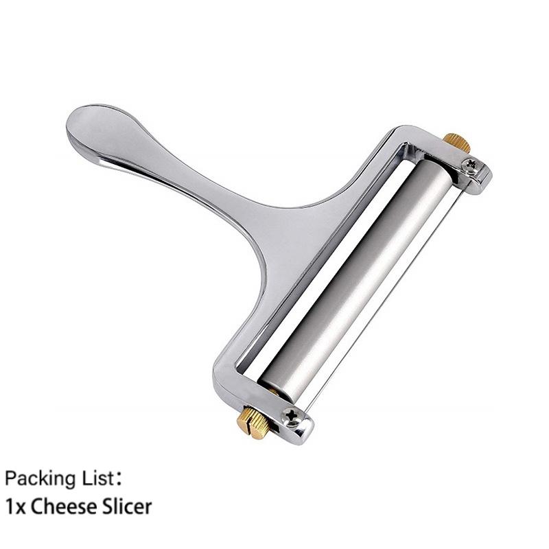 Cheese Slicers Adjustable Thickness Heavy Cheese Cutters with Wires for Soft Semi-Hard Cheese Butter 1-4 Cutting Wires Included