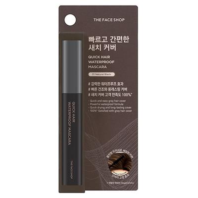Quick Hair Waterproof Mascara, 01 Natural Black, 1 Pc