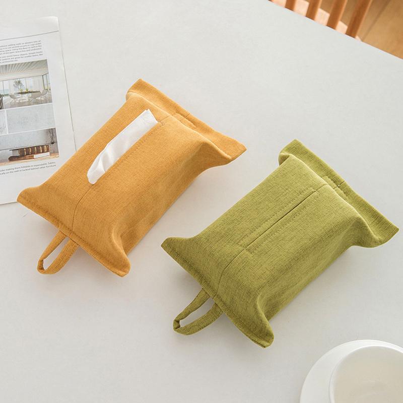 Paper Towel Cover Hanging Rope Fabric Paper Towel Box Ins Style Living Room Home Desktop Car Drawer Paper Bag Hanging Type