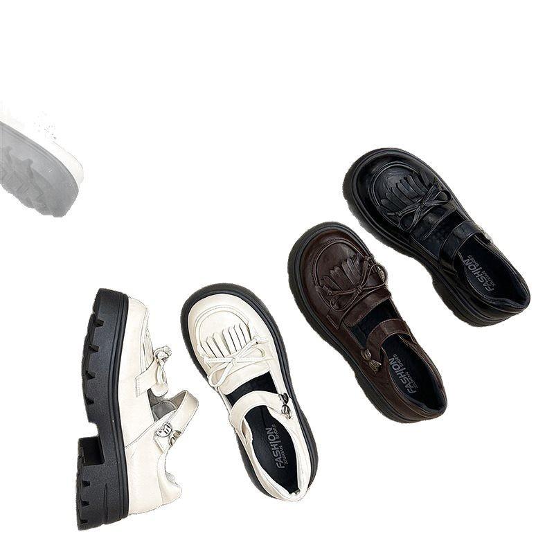 Platform Small Leather Shoes Women's New Models with Jk Mary Jane Single Shoes Brown British Style Retro 2025 Spring Japanese Skirt