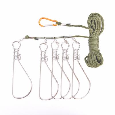 Lucchetto per esche in acciaio inossidabile Lucchetto per pesci in corda di nylon anti-avvolgimento