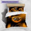 Set Lenzuola Stampato Hull City Football 3 Pezzi, Comodo Set Copripiumino per Camera da Letto Amico della Pelle