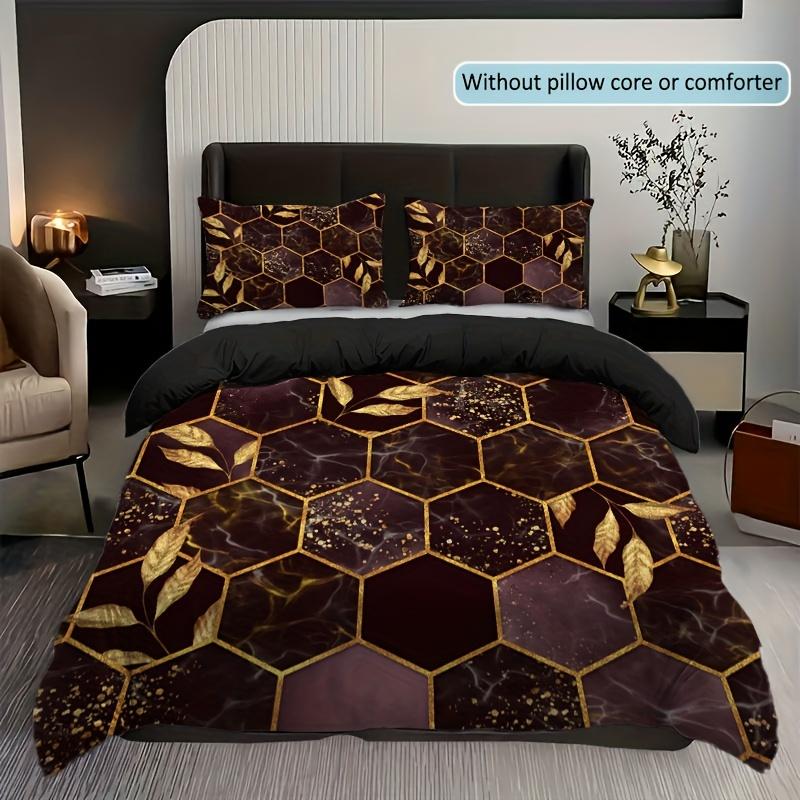 High-End Premium Soft Duvet Cover Set Fashion Clasic Popular Mesh Leaf Digital Print Beding Set Soft And Comfortable Soft Duvet Cover For Bedrom