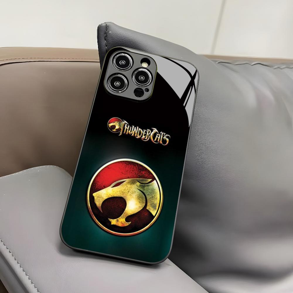 Thundercats Phone Case for Iphone 17 Air 16 15 14 12 11 13 Pro Max Mini X Xr Xs Puls Black Glass Cover