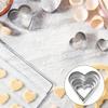 5PCS Stainless Steel Heart Cookie Cutters Valentines Day Biscuits Molds Cake Bakewares Dessert Baking Accessories