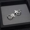 Fashion Irregular Star Hoop Earrings for Men Women New Punk Rock Harajuku Minimalist Stars Pentagram Earrings Party Jewelry Gift
