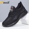 New Summer Men's Breathable Black Sneakers Non-slip Outdoor Running Shoes
