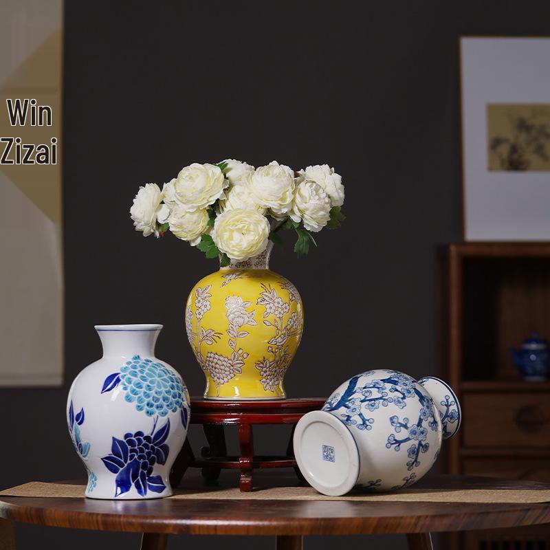 New Chinese Style Multicolor Porcelain Vase for Hydroponic Flower Arrangement – Home Decor