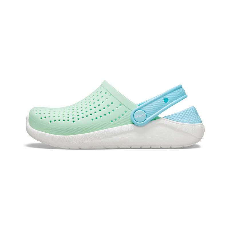 Crocs LiteRide Simple Casual Hole Sandals Green and Blue Kids' Model