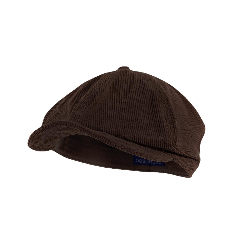Japanese Street Corduroy Forward Hat Women'S Season Tide Brand Solid Color Versatile Beret Men'S Retro Painter Hat