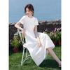 Mohan Yimei Holiday White A-Line Lace Dress