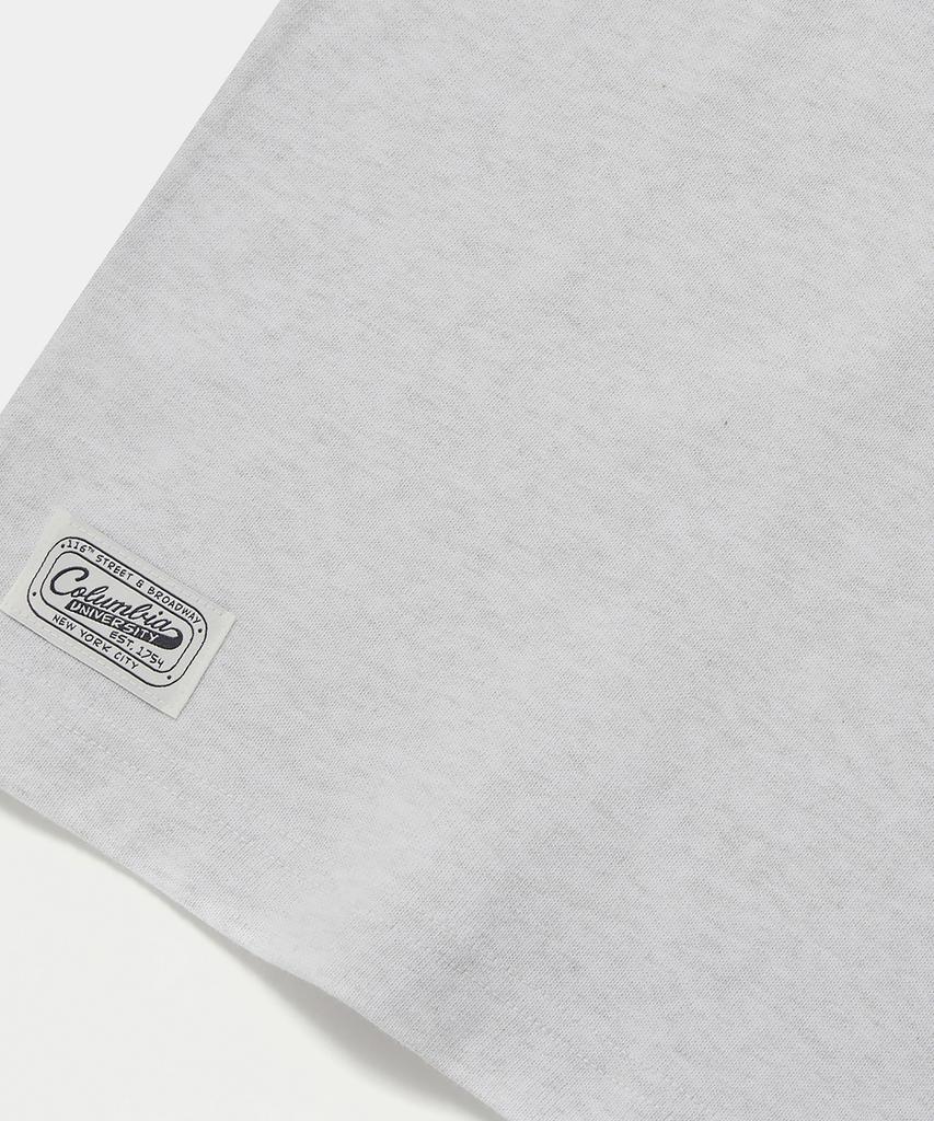 COLUMBIA UNIVERSITY Cu 80S Vintage Crack Logo S/S T-Shirts Light Melange