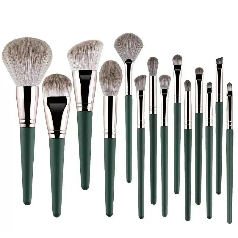 14 Stück Make-up Pinsel Set Große Flauschige Weiche Lidschatten Foundation Pinsel Frauen Kosmetik Puder Rouge Verblenden Beauty Make-up Werkzeuge