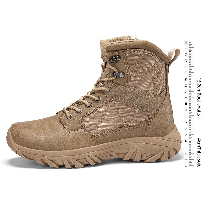 

2025 new direct supply battlefield boots combat boots mountaineering boots outdoor sports tactical boots spot large size desert boots men 47 хакі