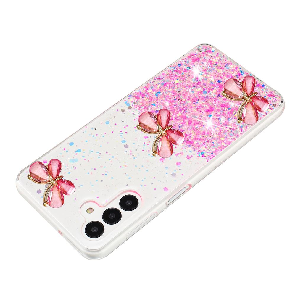 For Samsung Galaxy S24 FE Case Glowing In Dark 3D Butterfly Epoxy TPU Phone Cover