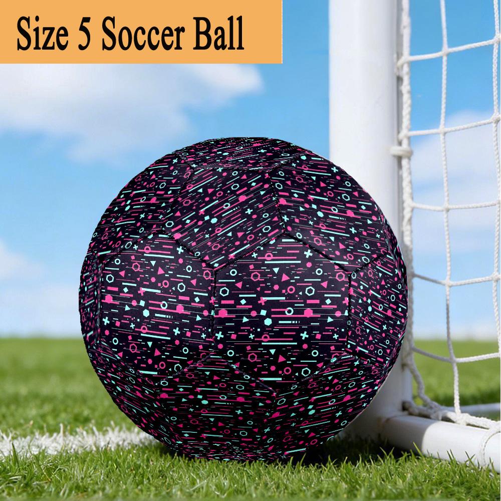 1PC Colorful Retro S Size 5 Soccer Balls, Anti-Slip, Outdoor Sport, a Unique Gift, Birthdays, Christmas gifts Valentine'S Day gifts A65