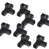 2/10 Stück Sechskant 6 Durchgang Kunststoff-Fittings ABS-Kunststoff Winkel 22mm Kreuz Quadratrohr-Fittings Rohr-Winkel-Code Schwarz