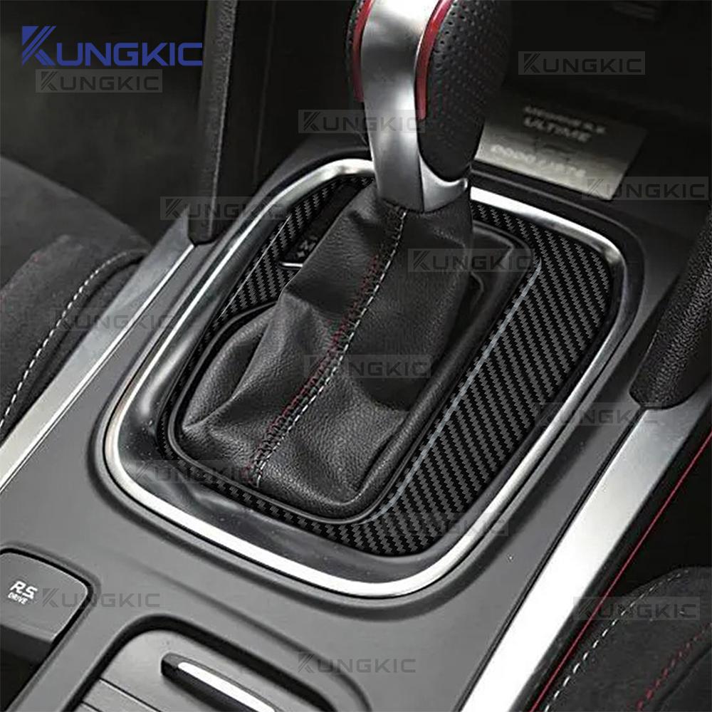 Zachte Koolstofvezel Sticker Voor Renault Megane 4 2016 2017 2018 2019 2020 2021 2022 2023-2025 Automatische/AT Auto Versnellingspook Trim