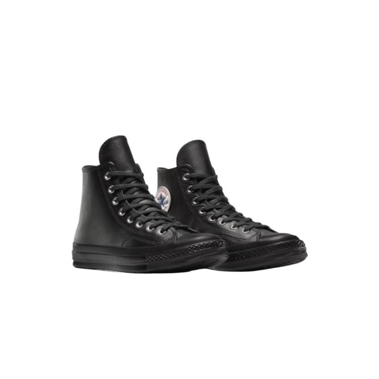 Converse Chuck 70 High Leather Black Black White Unisex Sneakers A15169C