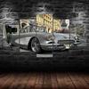 Classic Chevrolet Corvette Car Canvas 5 Piece Five Panel Print Modern Wall Art Poster Picture Home Decor Gift For Him For Her