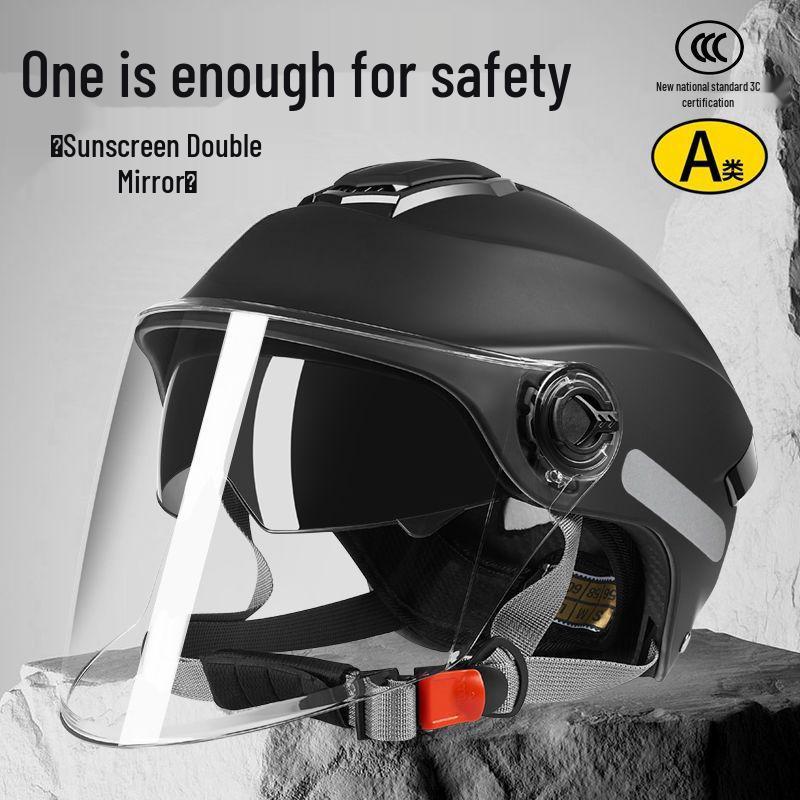 5XL National Standard Electric Vehicle Helmet for Wider Heads - Unisex, Sun-Protective, Summer-Ready (70cm)