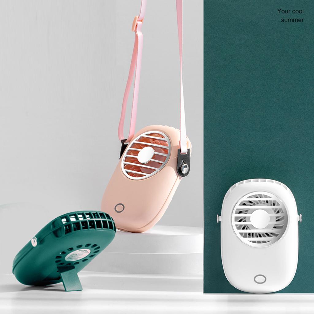 Mini USB Fan,Portable Hands Necklace Fan, Rechargeable Handheld 3 Adjustable Personal Desk