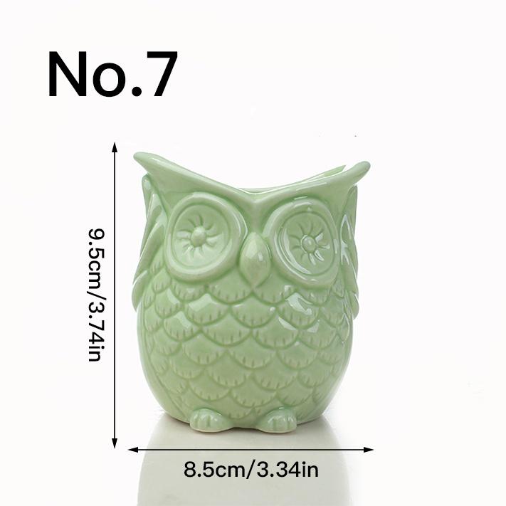 

Цветочный горшок с милой совой, горшок для суккулентов, комнатная керамическая ваза, домашний декор, украшение для сада, горшок для растений, горшок для кактуса No.7