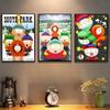 1pc Anime P-Parks Souths Poster Sticker Print Waterproof Wall Art For Living Room Bedroom Home Decor